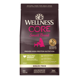 Wellness CORE Natural Grain Free Dry Dog Food Small Breed Healthy Weight 4-Pound Bag