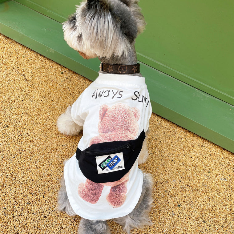 Pet Clothes Backpack for Bear and Dog - Breathable T-shirt