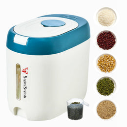Kitchen Airtight Food Storage Container with Lid for Rice Cereal Flour Sugar Grains and Dog Food Storage - 22 lbs Blue