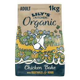Lilys Kitchen Proper Dry Dog Food Organic Chicken & Vegetable Bake (1Kg)