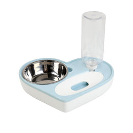 Dual-Use Cat and Dog Double Bowl with Non-Wet Design