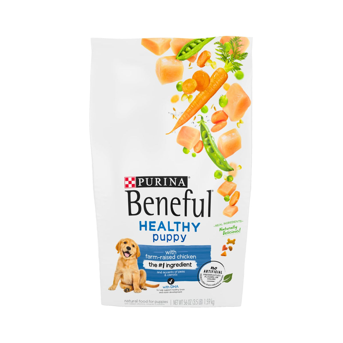 Beneful Purina Healthy Puppy with Farm-Raised Chicken Dry Puppy Dog Food 3.5 lb. Bags (Pack of 1)