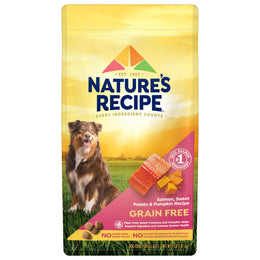 Nature′s Recipe Grain Free Salmon Sweet Potato & Pumpkin Recipe Dry Dog Food 4 lb. Bag
