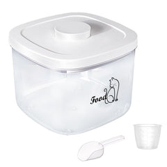 Brabtod Airtight Cat Food Storage Container5.28QT|5L Cat Food ContainerClear Cat Food Bin with Measuring CupPOP container for Pet Foodhold up to 5~6 lb Dry Cat Dog Food-BPA Free