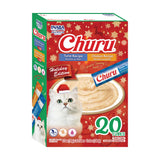 INABA Churu Cat Treats Lickable Squeezable Creamy Purée Cat Treat with Vitamin E 0.5 Ounces Each Tube 20 Tubes Holiday Variety Pack