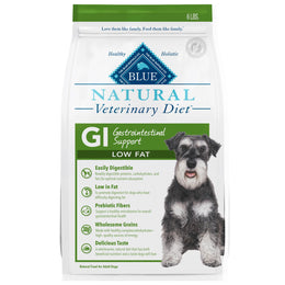 Blue Buffalo Natural Veterinary Diet GI Gastrointestinal Support Low Fat Dry Dog Food Veterinarian Prescription Required Whitefish 6-lb. Bag