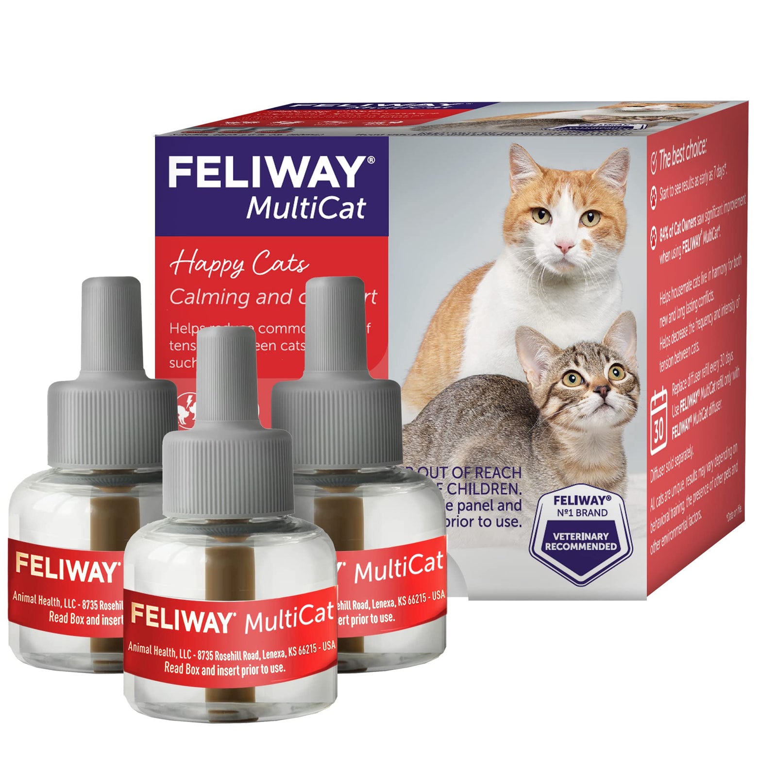 FELIWAY MultiCat Calming Pheromone 30 Day Refill - 3 Pack