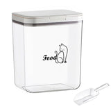 Brabtod Airtight Cat Food Storage Container | 6.0 Qt/5.5 L Dry Cat Food Bin With Food Scoop |Hold up to 4~5lbs of Cat Food Kibble| Airtight Dog and Cat Food Trats Container |Clear BPA Free