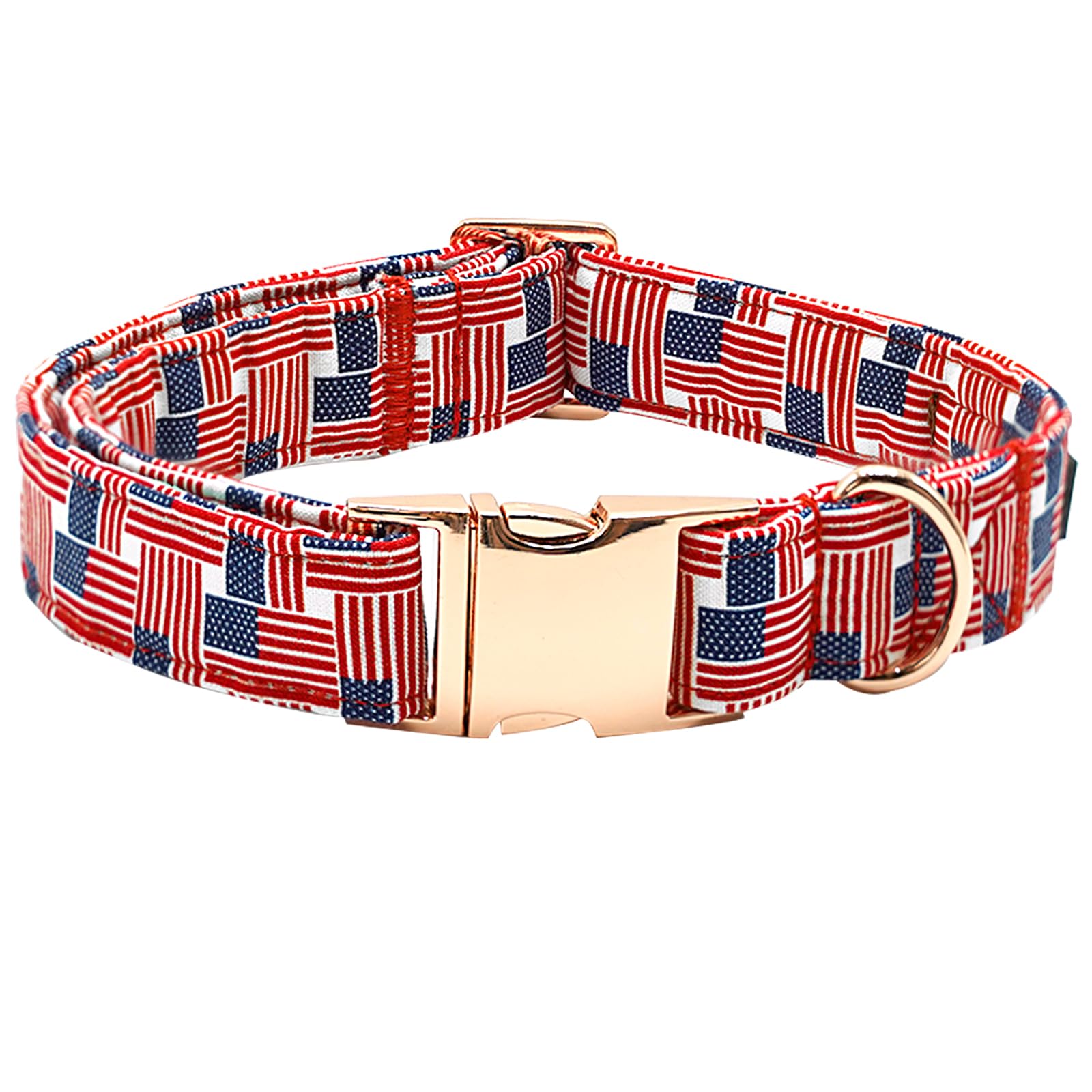 Bobo Rainbow Independence Day Dog Collar Pet Collar Summer Dog Collar Durable Metal Pet Collar Dog Girl Boy Dog Collars Adjustable Dog Collar for Small Medium Large Dogs