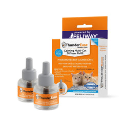 ThunderEase Multicat Calming Pheromone Diffuser Refill | Powered by FELIWAY | Reduce Cat Conflict Tension and Fighting (60 Day Supply)