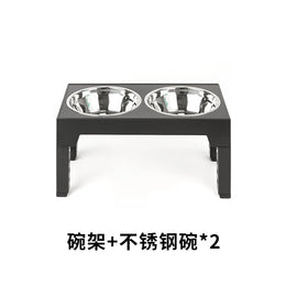 Elevated Slow Feeder Pet Bowl with Stainless Steel (2-in-1)