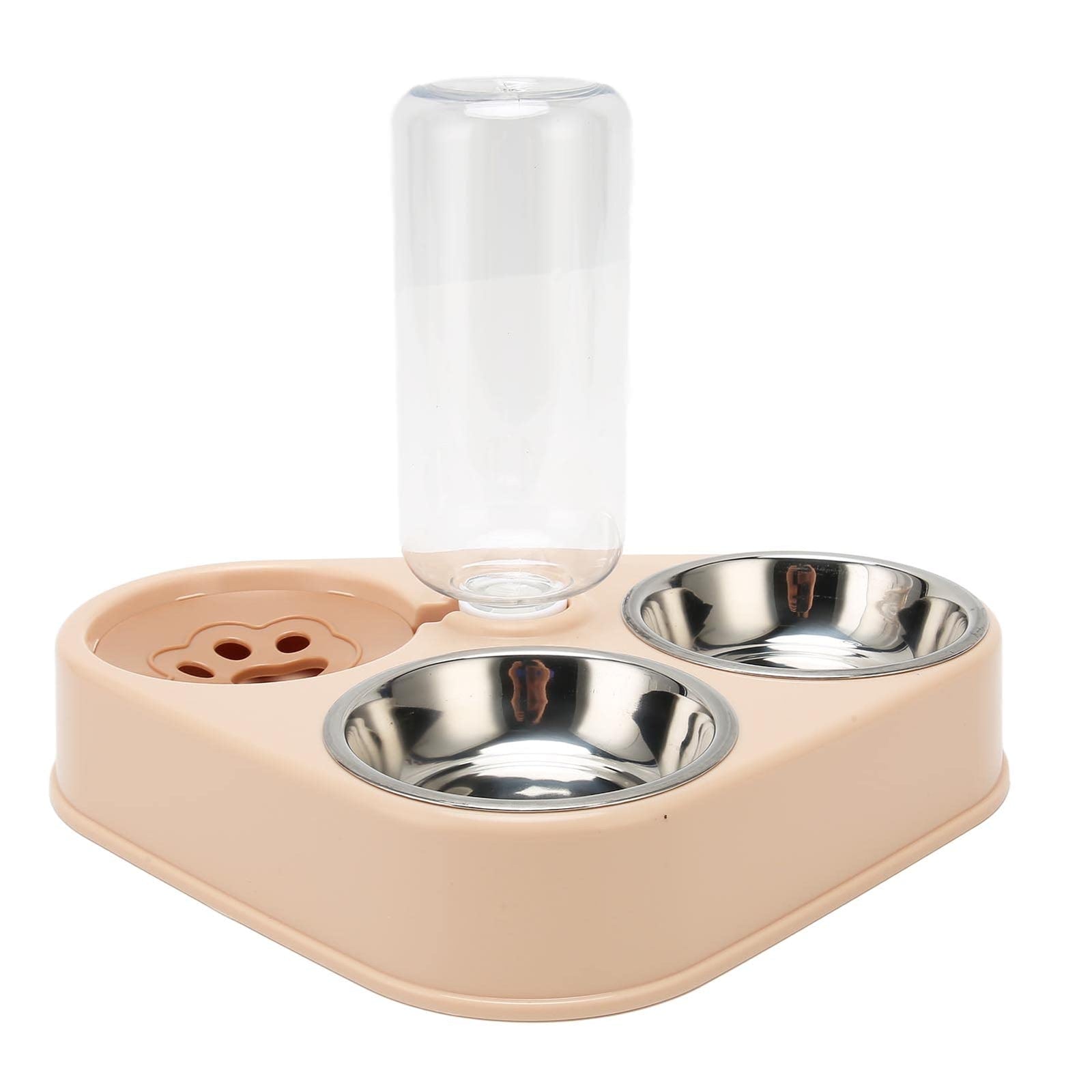 Cat Food and Water Bowl Set Pet Waterer Bottle Food Bowl Set with Automatic Water Dispenser Bottle for Cat and Puppy