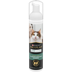 Purina Pro Plan Rinse Free Allergen Reducing Dry Shampoo for Cats LIVECLEAR Cleansing Foam - 8.5 oz