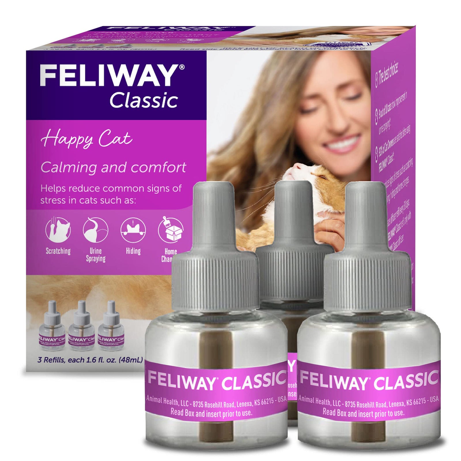 FELIWAY Classic Cat Calming Pheromone 30 Day Refill - 3 Pack