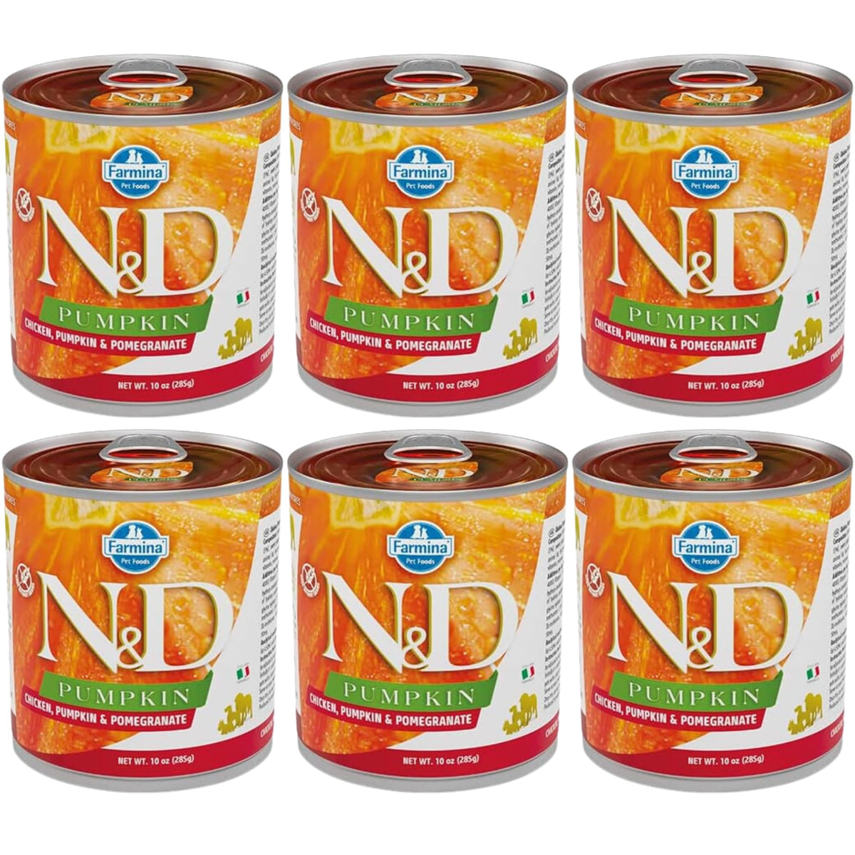 Farmina ND Pumpkin Chicken Pomegranate Wet Dog Food 10 Oz Can (Pack of 6)